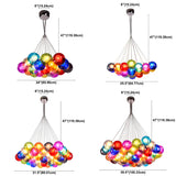 Multicolor Glass Bubble Dining Room Haning Chandelier #size