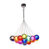 Multicolor Glass Bubble Dining Room Haning Chandelier Image - 7