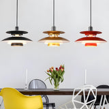 Multicolor Layered Geometric Dining Room Pendant Light Image - 1