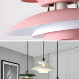 Multicolor Layered Geometric Dining Room Pendant Light Image - 16