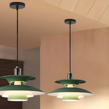 Multicolor Layered Geometric Dining Room Pendant Light Image - 4