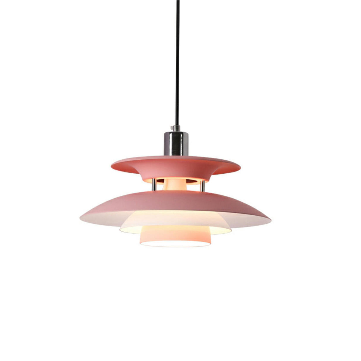 Multicolor Layered Geometric Dining Room Pendant Light Image - 9