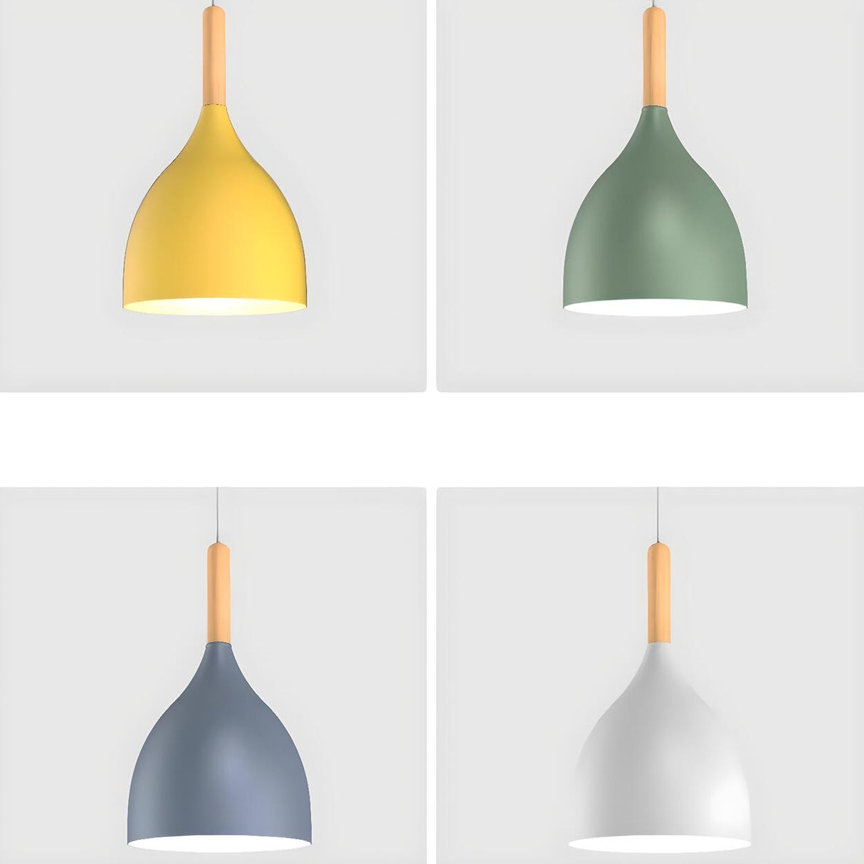 Multicolor Modern 3-Light Cone Island Pendant Light Image - 11