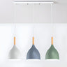 Multicolor Modern 3-Light Cone Island Pendant Light Image - 2