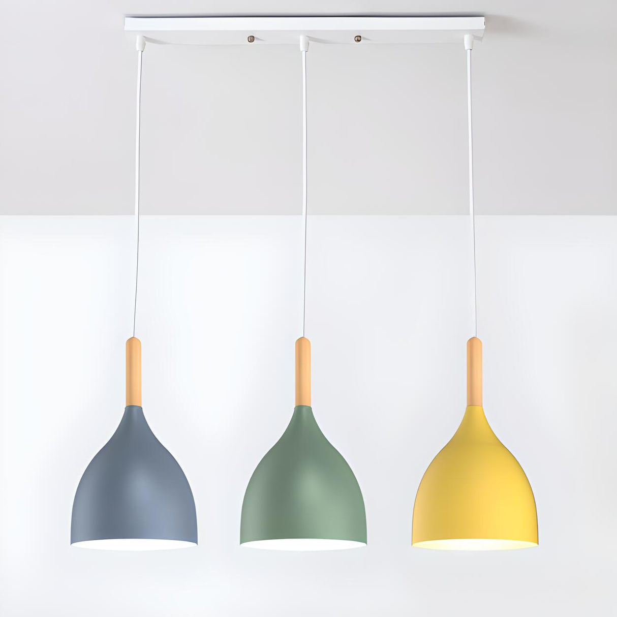 Multicolor Modern 3-Light Cone Island Pendant Light Image - 3