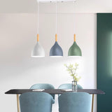 Multicolor Modern 3-Light Cone Island Pendant Light Image - 7