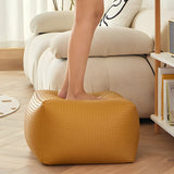 Multicolor Square Faux Leather Small Ottoman Footrest Image - 11