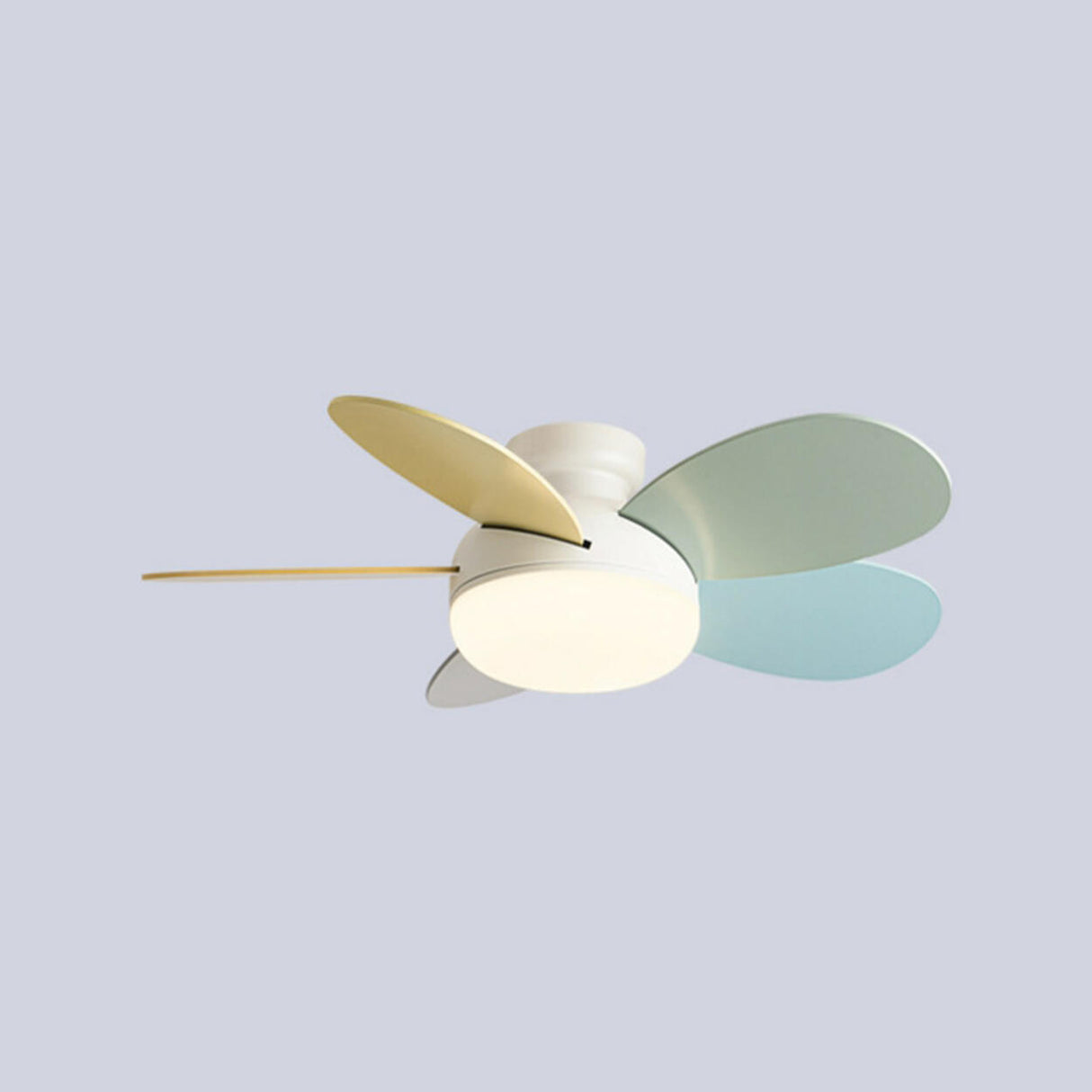 Multicolor Wooden Blades Modern LED Ceiling Fan Light Image - 13