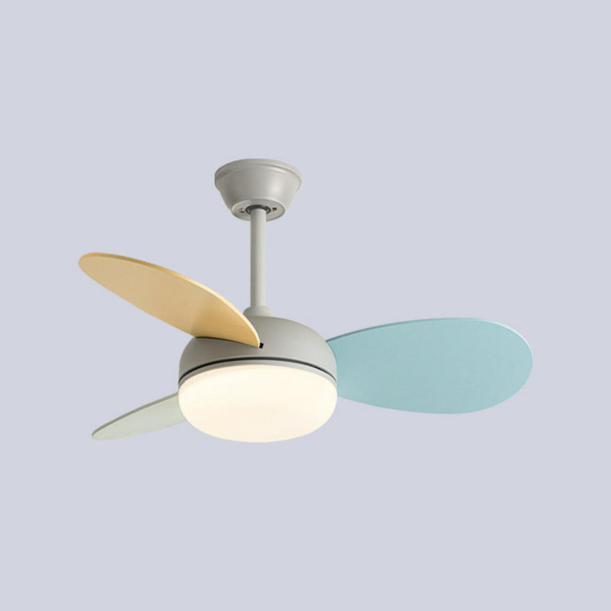 Multicolor Wooden Blades Modern LED Ceiling Fan Light Image - 16