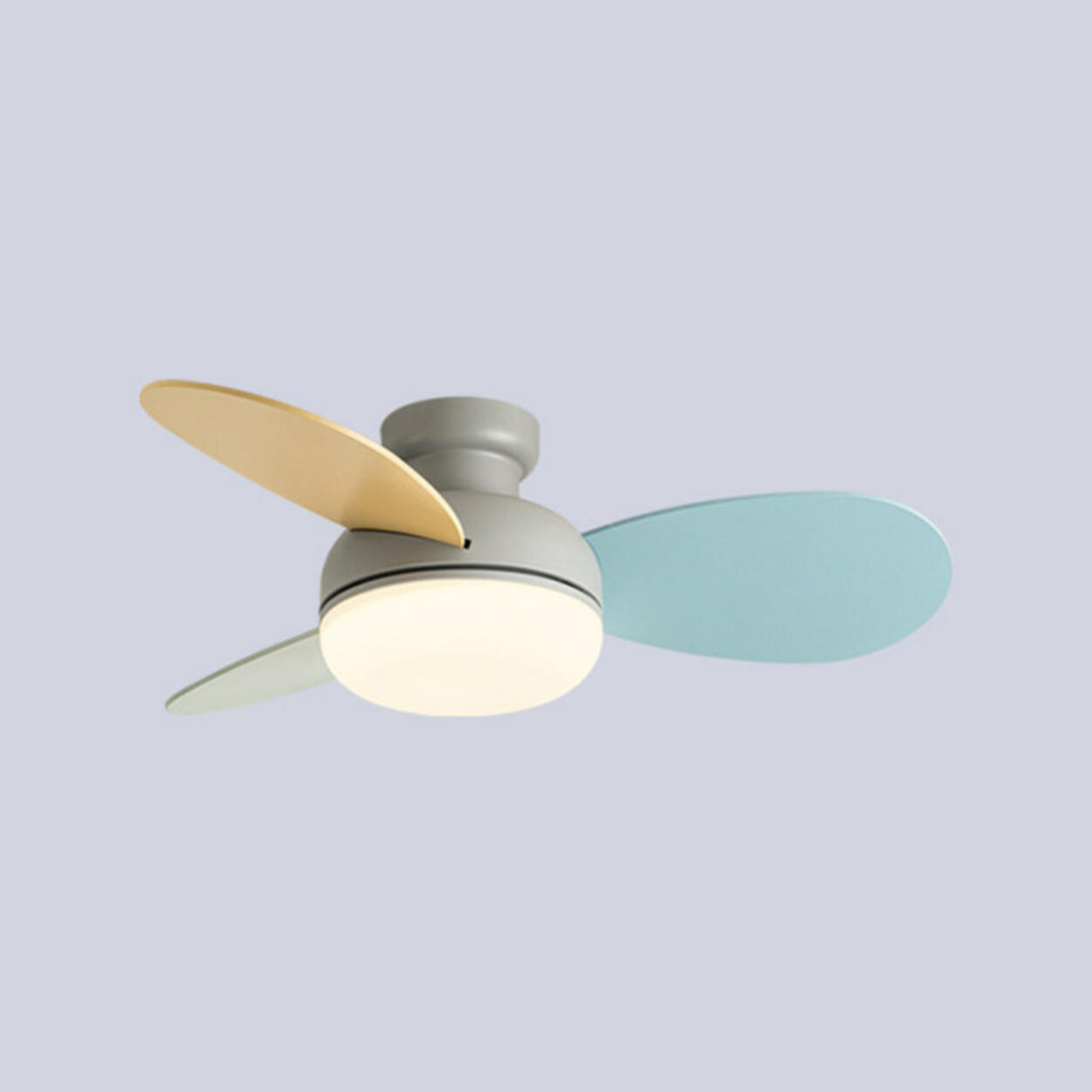 Multicolor Wooden Blades Modern LED Ceiling Fan Light Image - 18