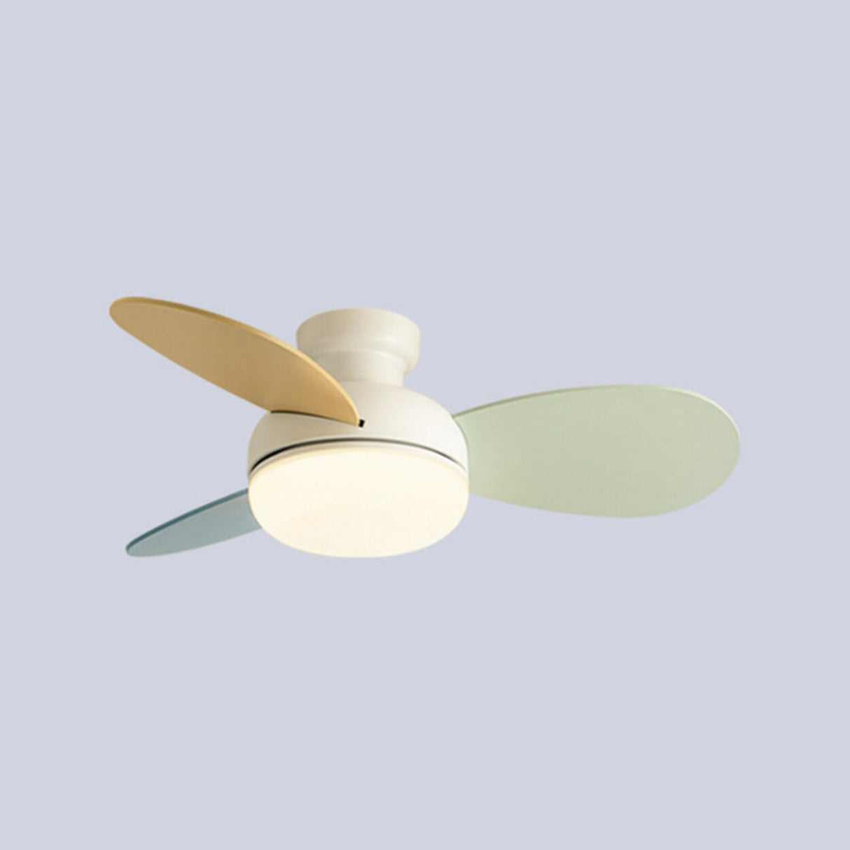 Multicolor Wooden Blades Modern LED Ceiling Fan Light Image - 19