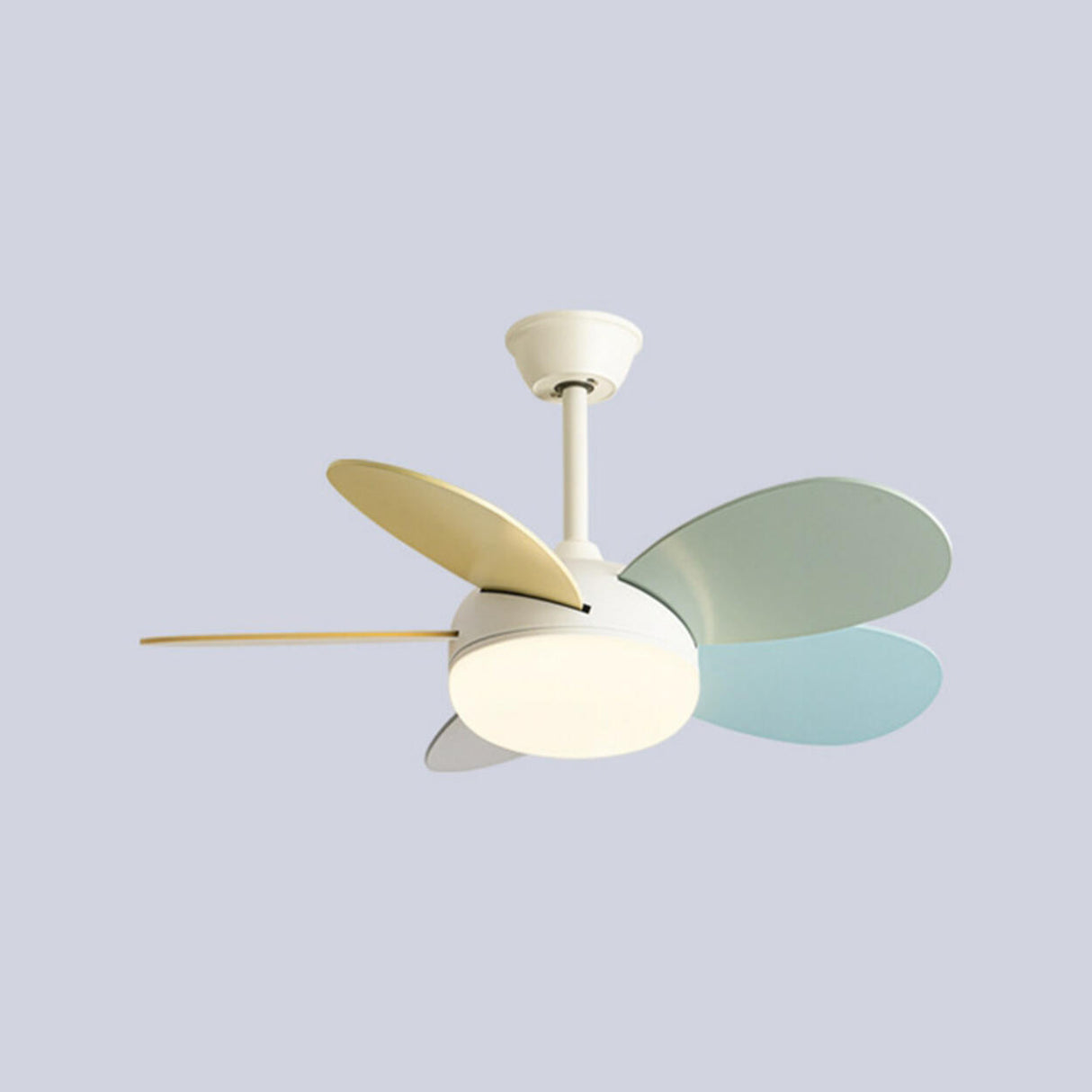 Multicolor Wooden Blades Modern LED Ceiling Fan Light Image - 7