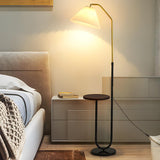 Multifunctional Bedside Cone Floor Lamp with Side Table Image - 1