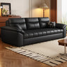 Multifunctional Black Queen Size Leather Futon Sofa Image - 1