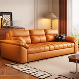 Multifunctional Black Queen Size Leather Futon Sofa Image - 11