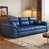 Multifunctional Black Queen Size Leather Futon Sofa Image - 13