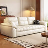 Multifunctional Black Queen Size Leather Futon Sofa Image - 3