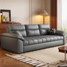 Multifunctional Black Queen Size Leather Futon Sofa Image - 5