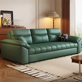 Multifunctional Black Queen Size Leather Futon Sofa Image - 9