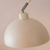 Multifunctional White Dome Floor Lamp with Side Table Image - 7