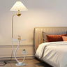 Multifunctional White Pagoda Floor Lamp with Shelves Image - 3