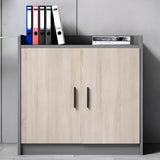 Multifunctional Wood Natural Storage Cabinet with Shelves Image - 1