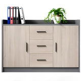 Multifunctional Wood Natural Storage Cabinet with Shelves Image - 2