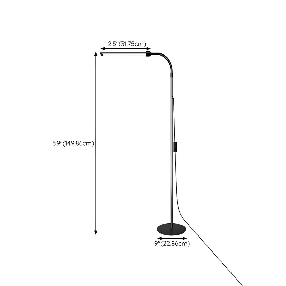 Music and Reading Adjustable Rectangle LED Floor Lamp 