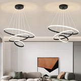 Mutiple Ring Lights Modern Spiral LED Chandelier Image - 1