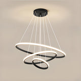 Mutiple Ring Lights Modern Spiral LED Chandelier Image - 10