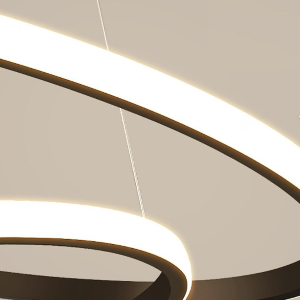 Mutiple Ring Lights Modern Spiral LED Chandelier Image - 13