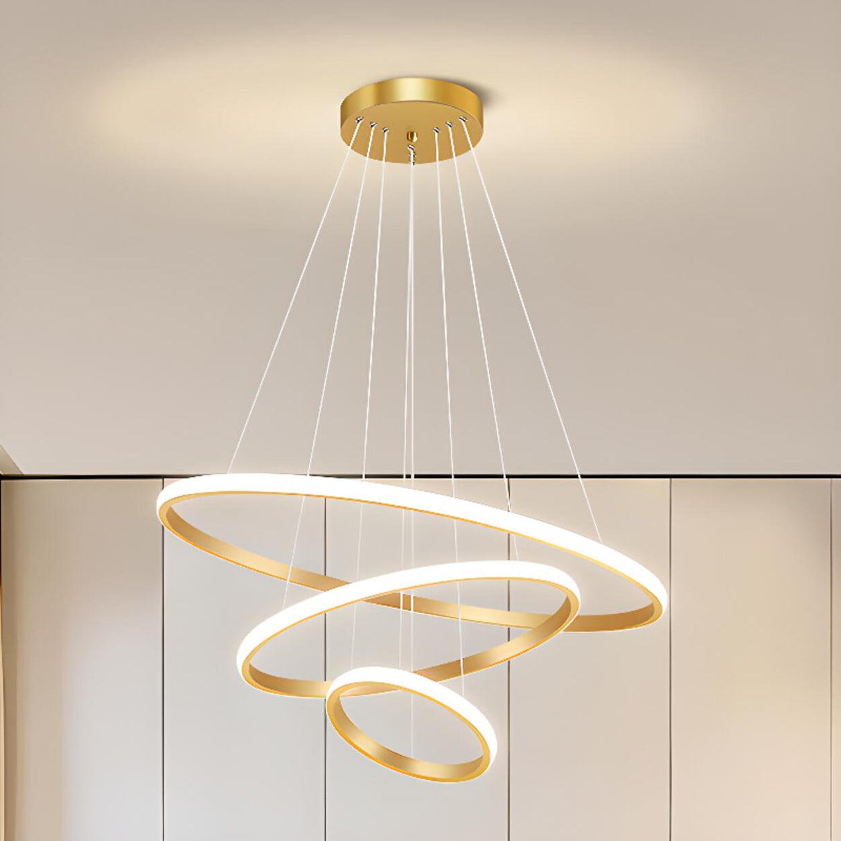 Mutiple Ring Lights Modern Spiral LED Chandelier Image - 15