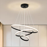 Mutiple Ring Lights Modern Spiral LED Chandelier Image - 16