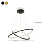 Mutiple Ring Lights Modern Spiral LED Chandelier #size