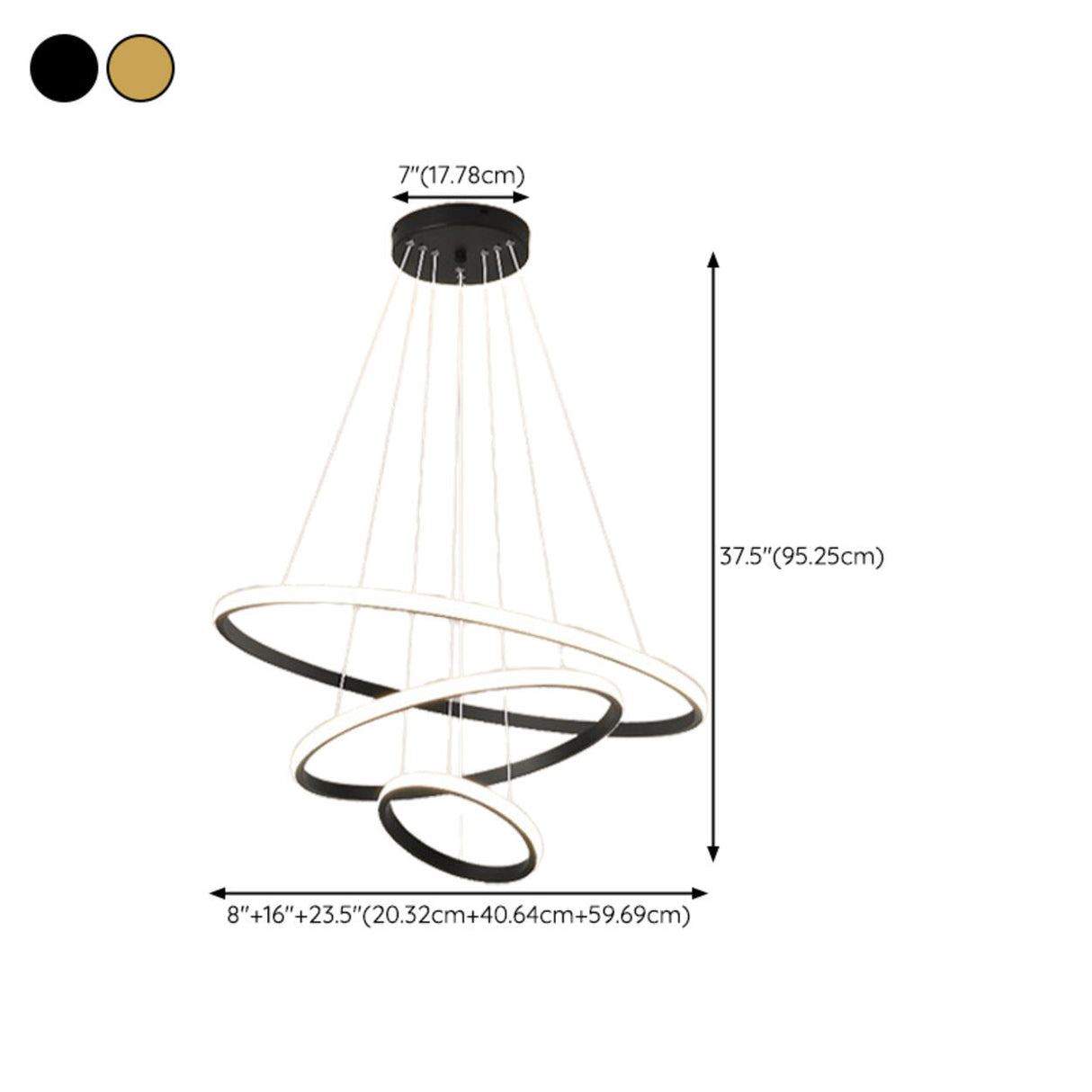 Mutiple Ring Lights Modern Spiral LED Chandelier Image - 20