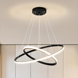 Mutiple Ring Lights Modern Spiral LED Chandelier Image - 3