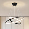 Mutiple Ring Lights Modern Spiral LED Chandelier Image - 3