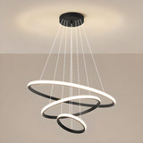 Mutiple Ring Lights Modern Spiral LED Chandelier Image - 7