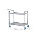 Narrow Width Stainless-Steel Three Shelves Utility Cart #size