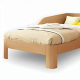 Natural Beech Wood Kids Bed with Mattress and Guardrail Image - 10