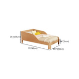 Natural Beech Wood Kids Bed with Mattress and Guardrail Image - 14