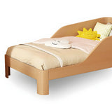 Natural Beech Wood Kids Bed with Mattress and Guardrail Image - 8