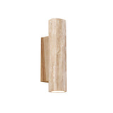 Natural Beige Rectangular Stone Bedside Wall Sconce Image - 11