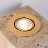 Natural Beige Square Stone Bedside LED Wall Sconce Image - 10