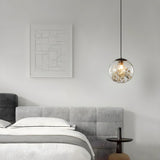 Natural Botanical Decor Glass Globe Bedroom Pendant Light Image - 15