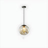 Natural Botanical Decor Glass Globe Bedroom Pendant Light Image - 2