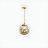 Natural Botanical Decor Glass Globe Bedroom Pendant Light Image - 3