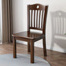 Natural Brown Open Ladderback Wood Armless Dining Chair Image - 1