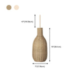 Natural Cane Woven Rattan Bottle Pendant Light Set #size