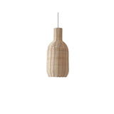 Natural Cane Woven Rattan Bottle Pendant Light Set Image - 3